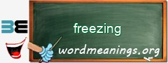 WordMeaning blackboard for freezing